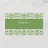 Visitekaartje Sage en White Damask (Achterkant)