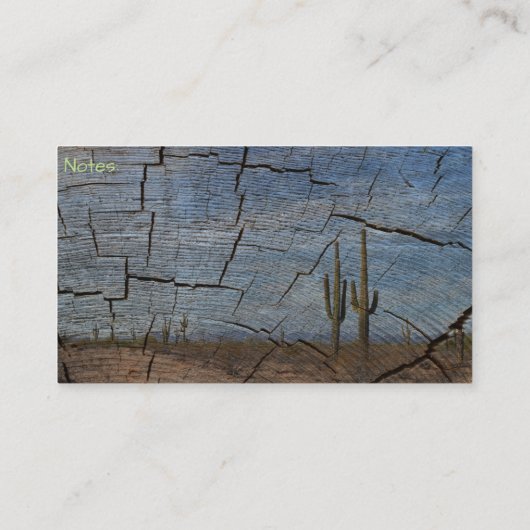 visitekaartje Saguaro Cactus (Achterkant)