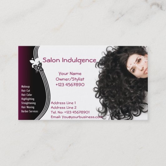 Visitekaartje Salon (Voorkant)