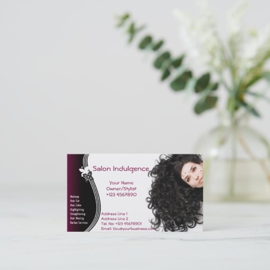 Visitekaartje Salon (Staand voorkant)