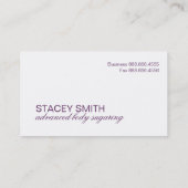 Visitekaartje Salon and Day Spa (Achterkant)