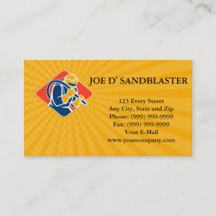 Visitekaartje Sandblaster Sandblasting Hose Retro