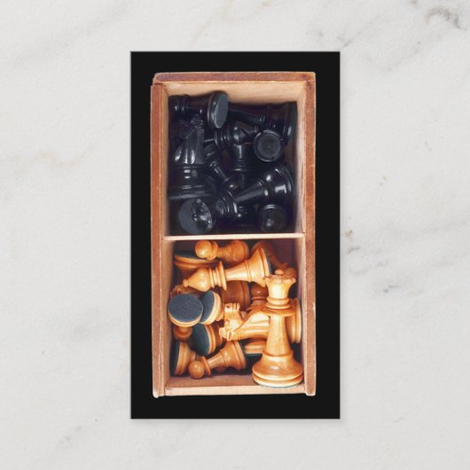 Visitekaartje Schaakstukken (Voorkant)