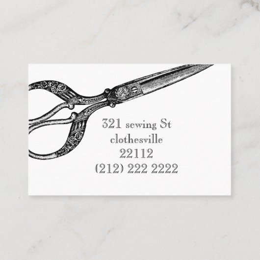 Visitekaartje schaar (Achterkant)