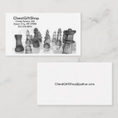 Visitekaartje schaken afbeelding. (Voorkant / Achterkant)