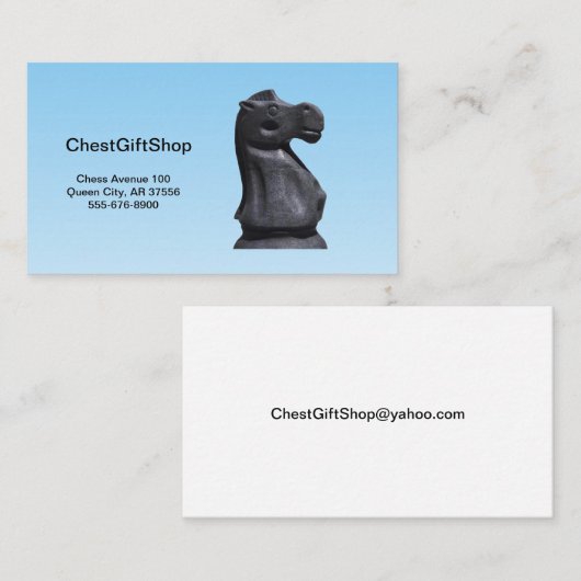 Visitekaartje schaken afbeelding. (Voorkant / Achterkant)