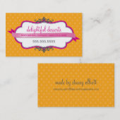 VISITEKAARTJE schattig stijlvol fuschia roze sinaa (Voorkant / Achterkant)