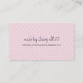 VISITEKAARTJE schattig stijlvol roze pastel bord b (Achterkant)
