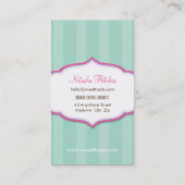VISITEKAARTJE schattig vet cupcake roze mint groen (Achterkant)