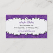 VISITEKAARTJE schattige bloei cupcake paarse (Achterkant)