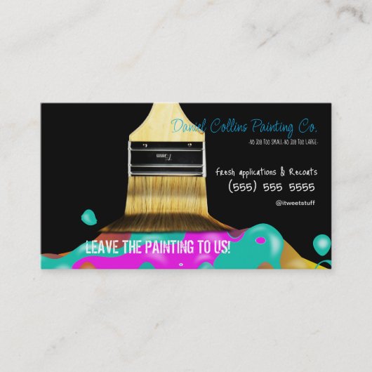 Visitekaartje schilder (Voorkant)