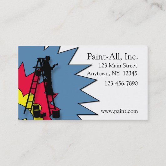 Visitekaartje schilder (Voorkant)