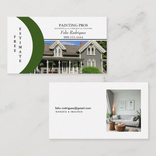 Visitekaartje schilder (Voorkant / Achterkant)