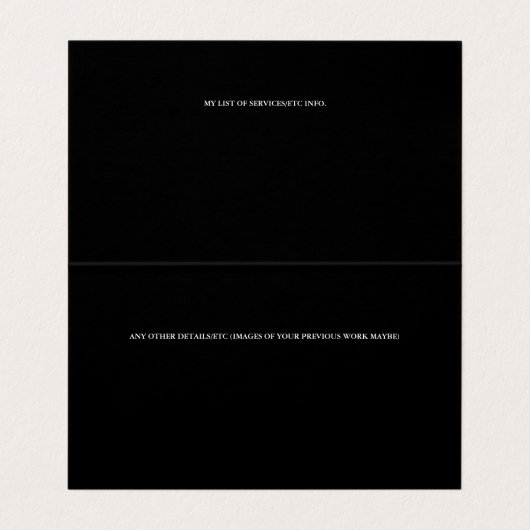 Visitekaartje schilder (Binnenkant ongevouwen)