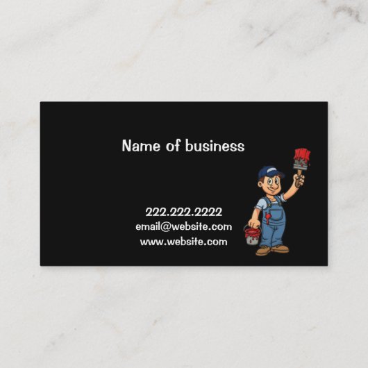 Visitekaartje schilder (Achterkant)