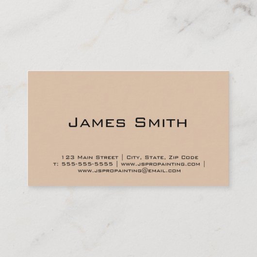 Visitekaartje schilder (Achterkant)