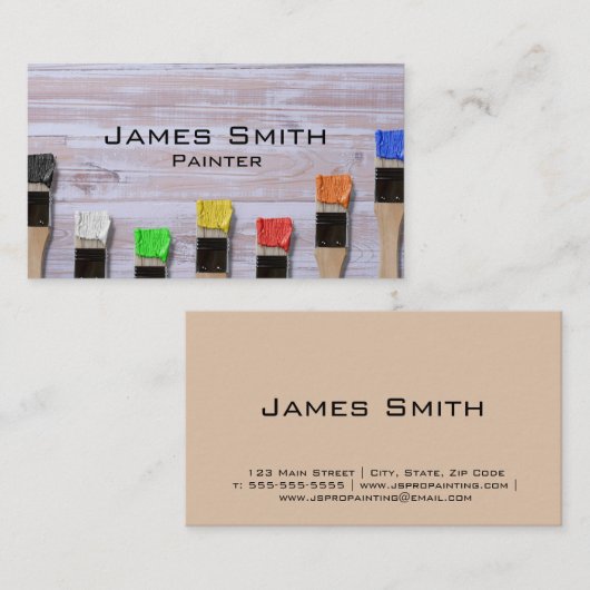 Visitekaartje schilder (Voorkant / Achterkant)