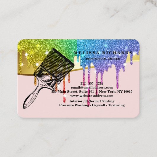 Visitekaartje schilder (Voorkant)