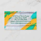 Visitekaartje schilder en kunstenaar (Achterkant)