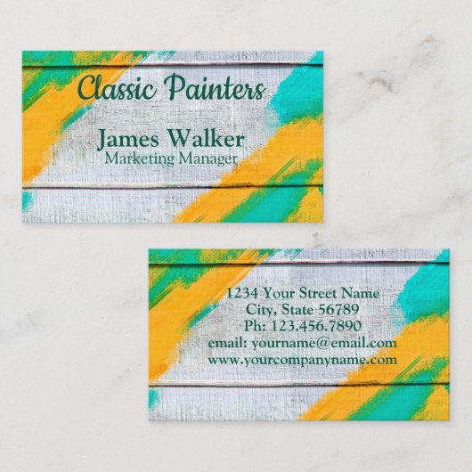 Visitekaartje schilder en kunstenaar (Voorkant / Achterkant)