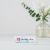 Visitekaartje Schilderblad Blauw instagram (Staand voorkant)