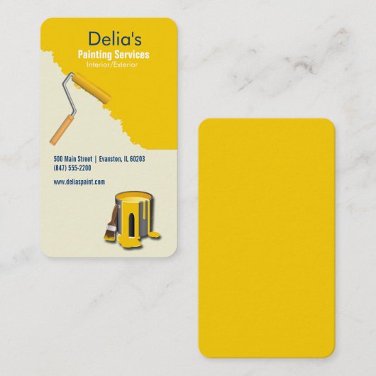 visitekaartje schilderdiensten (Voorkant / Achterkant)