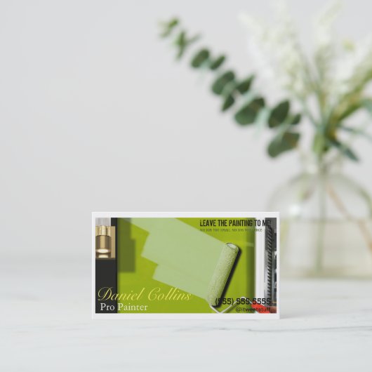 Visitekaartje Schildertaak (Staand voorkant)