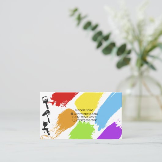 Visitekaartje schilderwerk (Staand voorkant)