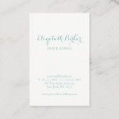 Visitekaartje schoolleraar dans (Achterkant)