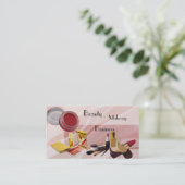 Visitekaartje Schoonheid Make-Up Roze (Staand voorkant)