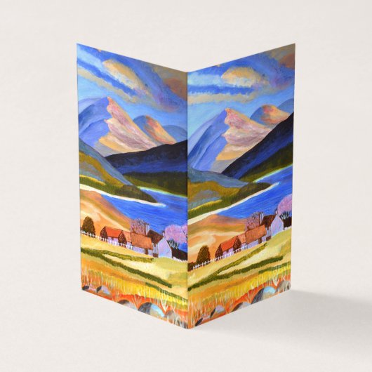 Visitekaartje Schotse Hooglanden gevouwen (Buitenkant)