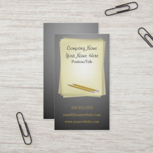 Visitekaartje schrijver