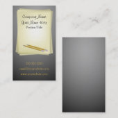 Visitekaartje schrijver (Voorkant / Achterkant)