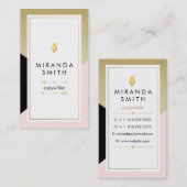 Visitekaartje schrijver auteur - Afbeelding geomet (Voorkant / Achterkant)