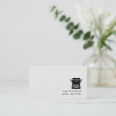 Visitekaartje Schrijvereditor Typewriter (Staand voorkant)