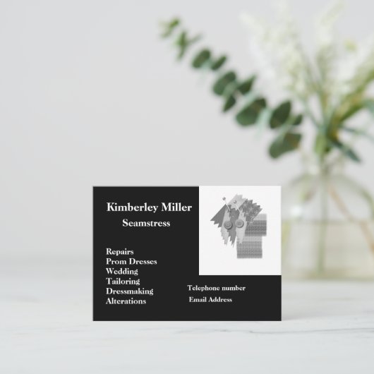 Visitekaartje Seamstress (Staand voorkant)