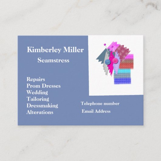 Visitekaartje Seamstress (Voorkant)
