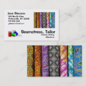 Visitekaartje: Seamstress, Tailor Visitekaartje (Voorkant / Achterkant)