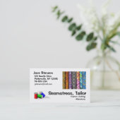Visitekaartje: Seamstress, Tailor Visitekaartje (Staand voorkant)