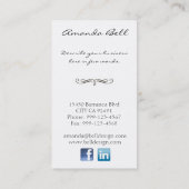 Visitekaartje Seashell (Achterkant)