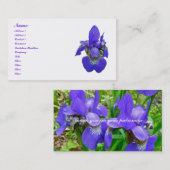 Visitekaartje Siberian Iris (Voorkant / Achterkant)