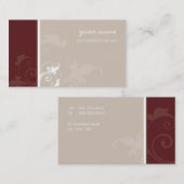 VISITEKAARTJE sierlijke moderne bladeren (Voorkant / Achterkant)