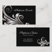 Visitekaartje Silver Leaf Event Planner (Voorkant / Achterkant)
