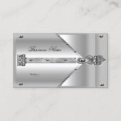 Visitekaartje Silver Metal Lock Hinge (Voorkant)