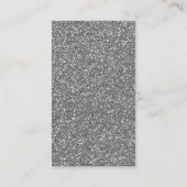VISITEKAARTJE Simple Glitzy Glitter Zilver (Achterkant)