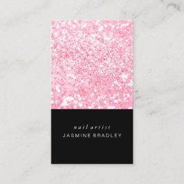 visitekaartje - Simplistic Glitter Pink