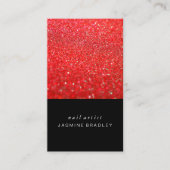 visitekaartje - Simplistic Glitter Red (Voorkant)