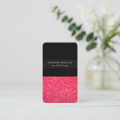 visitekaartje - Simplistic Glitter Spure Hot Pink (Staand voorkant)