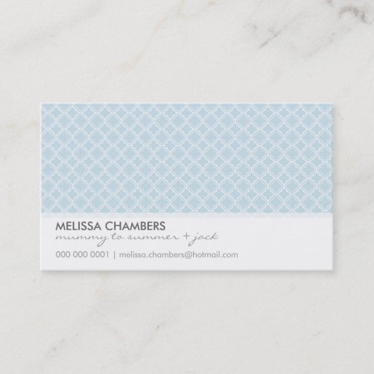 VISITEKAARTJE:: simplistisch-patroon 1L Visitekaartje (Voorkant)