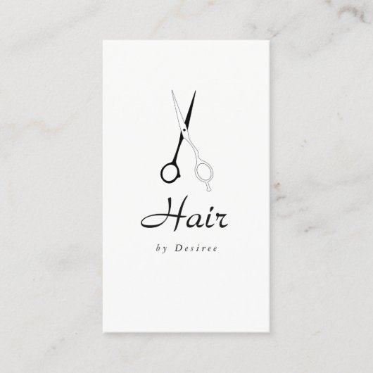 visitekaartje - Simplistische schaar voor haarstij (Voorkant)